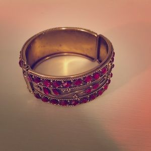 Red & gold jeweled bracelet